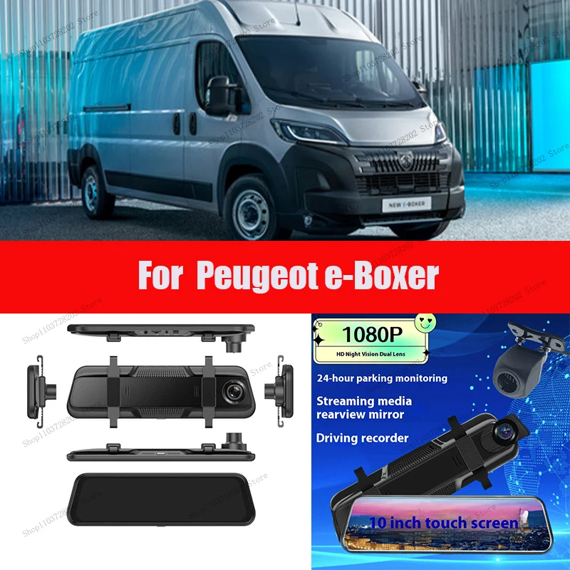 

For Peugeot e-Boxer 4K WIFI GPS Car Dvr Mirror Dash CamDual Lens Dashcam Drive Recorder Stream RearView Mirror IPS Screen Camera