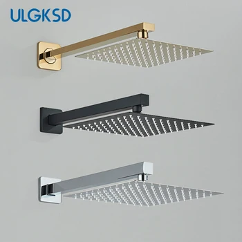 ทองเหลืองหัวฝักบัว 8/10/12 นิ้วก๊อกน้ําปกปิดผนังติดตั้งระบบฝักบัวสายฝนก๊อกน้ําห้องน้ํา hot & Cold Mixer Crane 1