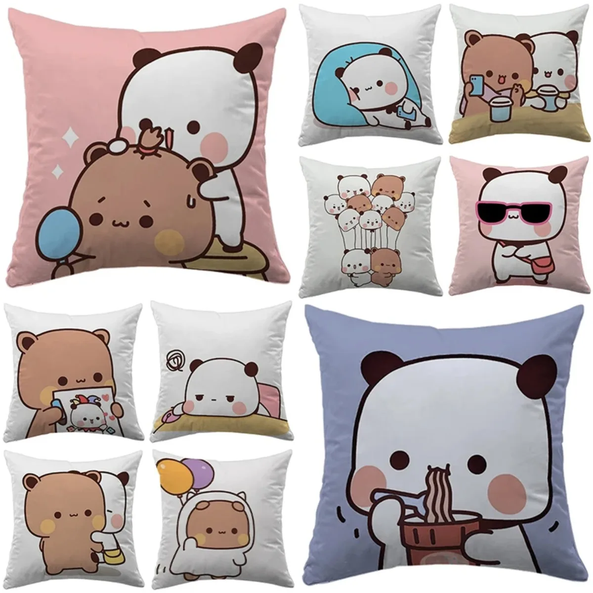 Bubu Dudu Pillowcases for Bed Sofa Pillow Cases Decorative Pillow Cover 35x35cm 14x14Inch 40x40cm 16x16Inch Cushion Cover