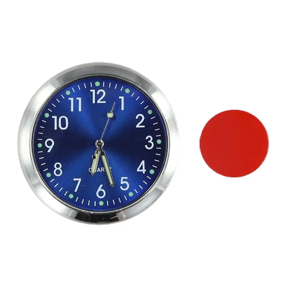 Compact Luminous Car Dash Clock - Waterproof Metal Quartz Ornament