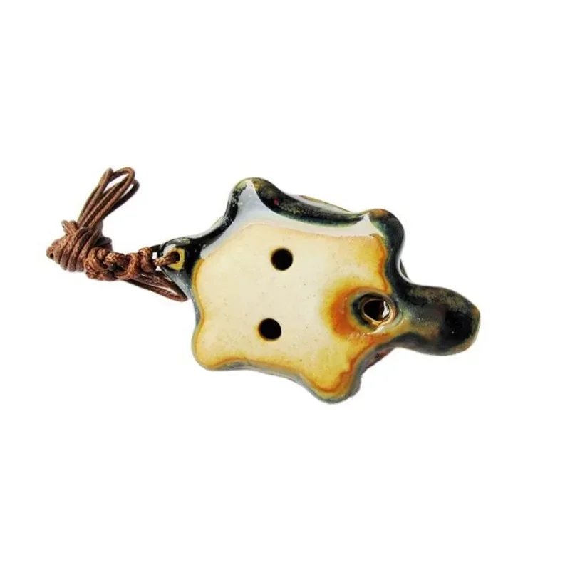 6 Hole Alto Ocarina Cartoon Tortoise Wind Orff Musical Instrument Flute Ceramic Flauta With Lanyard For Childen Student Beginner