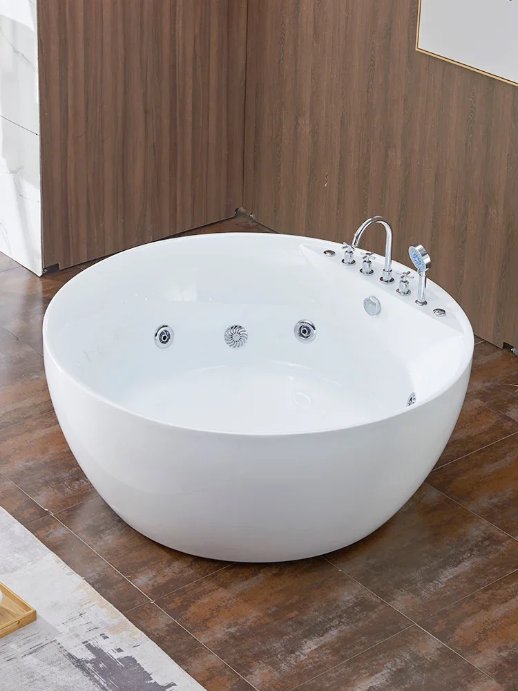 Circular Bathtub Hotel Homestay Adult Family Couple Double Japanese Massage 1.8m large bathtub heated by constant temperature