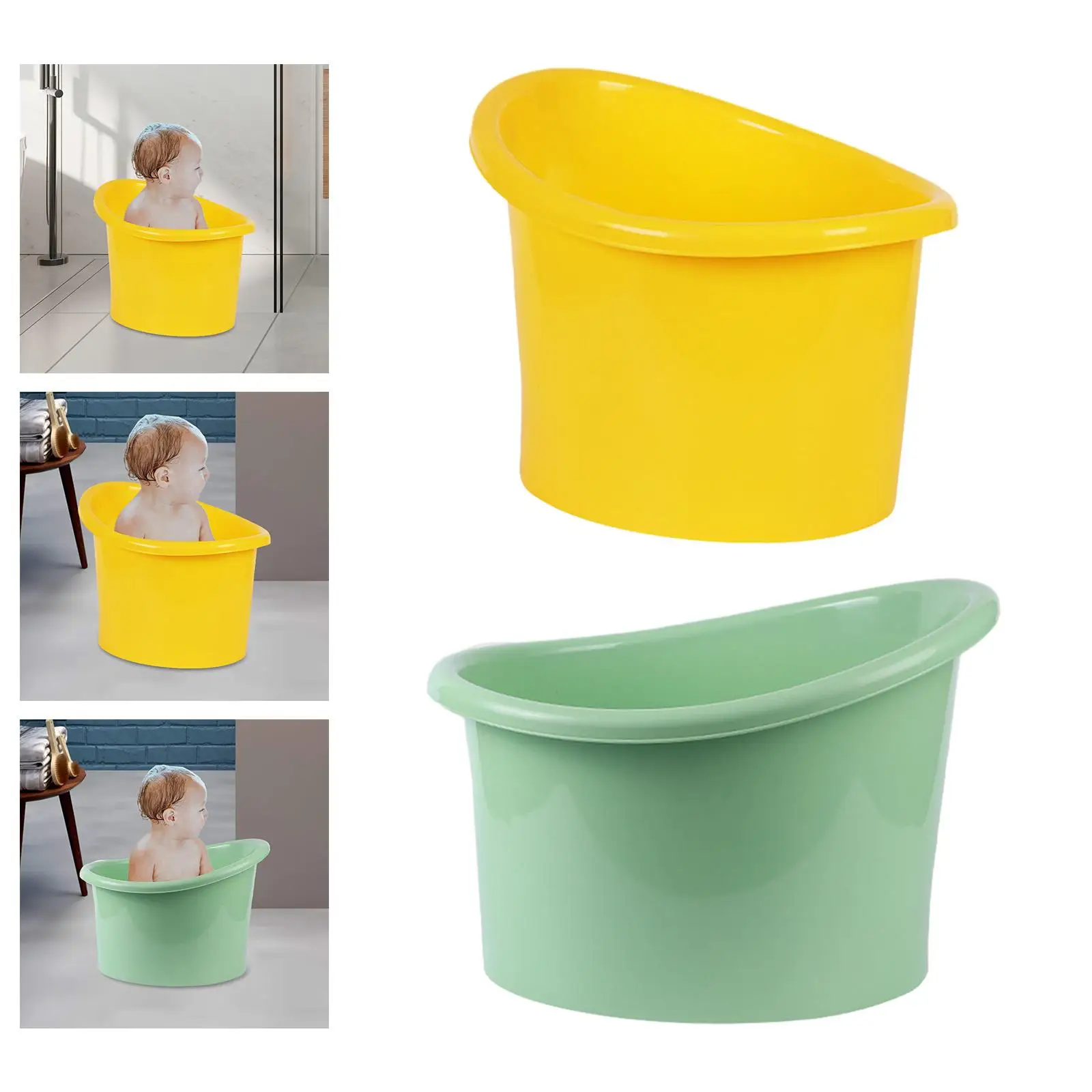 Baby Shower Bucket Tub Sitting up Comfortable Baby Bath Bucket for Ages 0-7 Years Old Boys and Girls Infants Gifts Babies