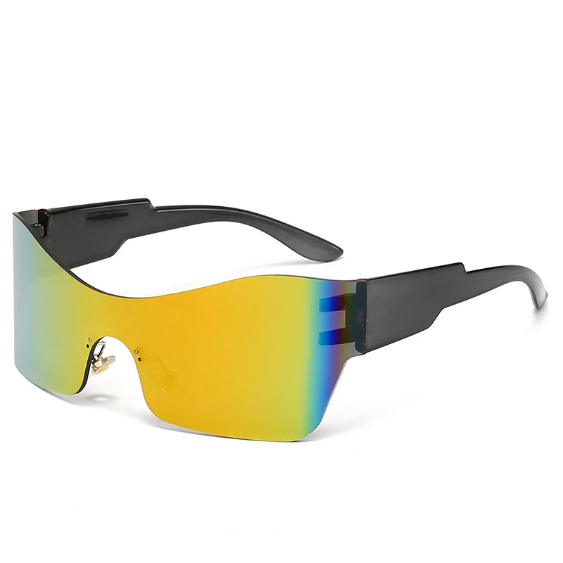 

Trend Sports Goggle Sunglasses Women Men 2023 Fashion Punk Glasses Y2k Sunglasses Brand Designer Irregular Shaped Mirror Eyewear