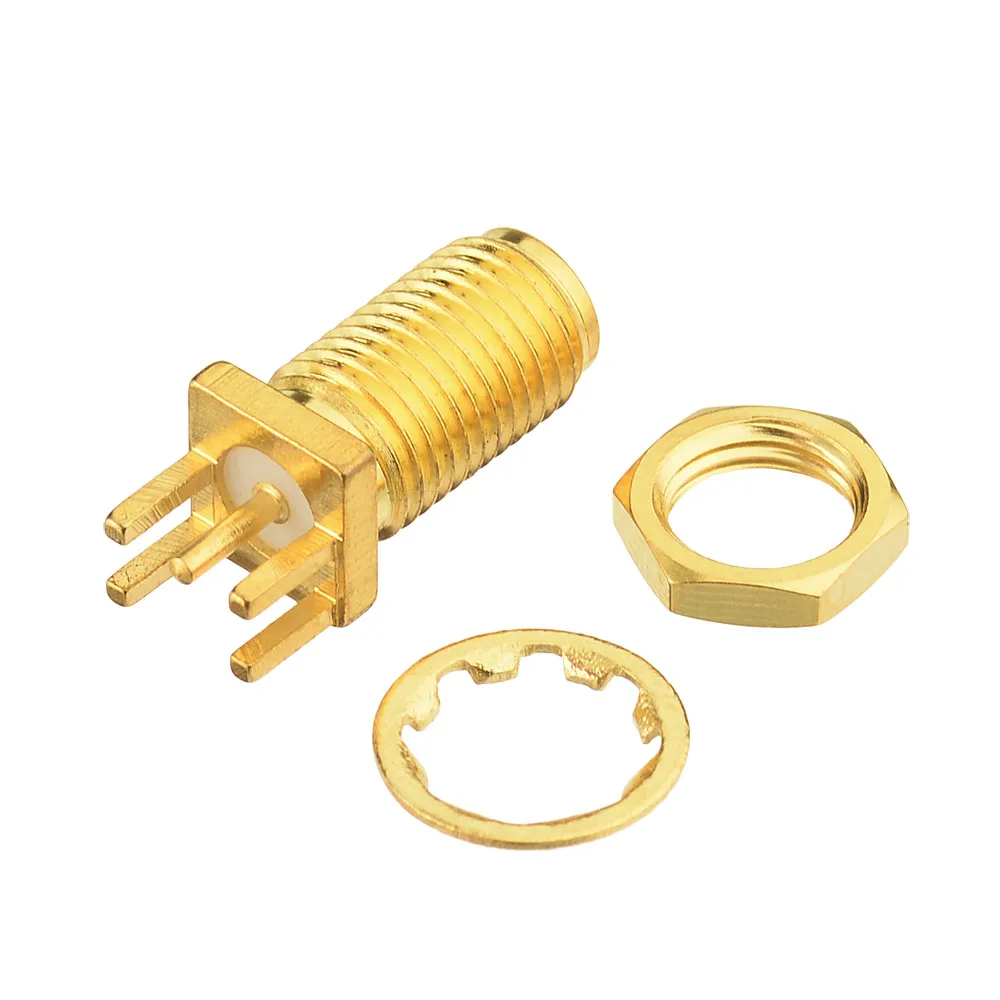Female SMA RF Coaxial Connector End Launch PCB Mount