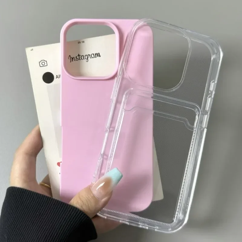 Elegant Clear Card Holder Phone Case with Wallet & Shockproof Protector