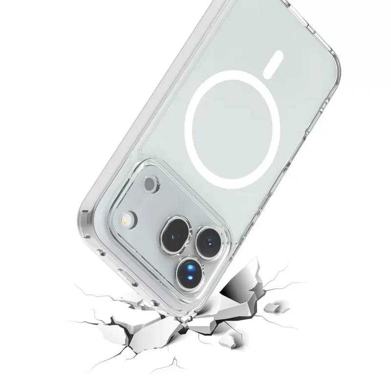 Magnetic Matte Transparent Acrylic Phone Case - Lightweight Shockproof Bumper