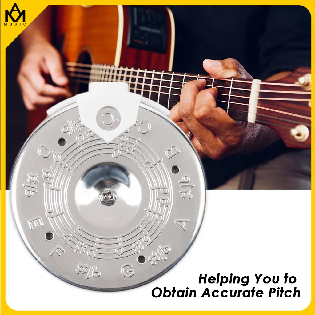 13 Tone Note Key Chromatic CC Pitch Pipe W/ Storage Case Guitar Tuner Tuning Bass Ukulele