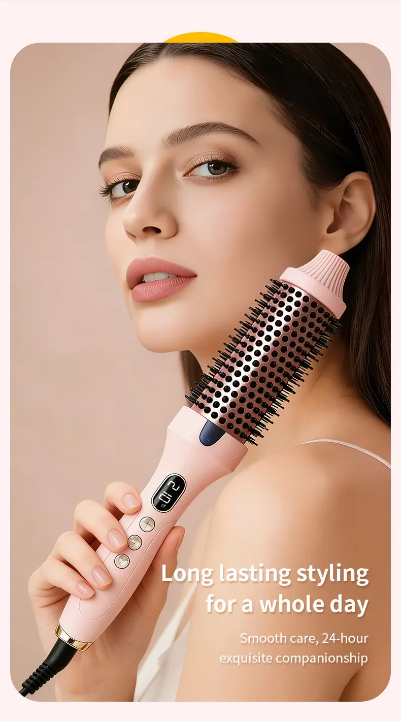 Escova alisadora e modeladora de cabelo profissional com aquecimento ptc_voghion.com