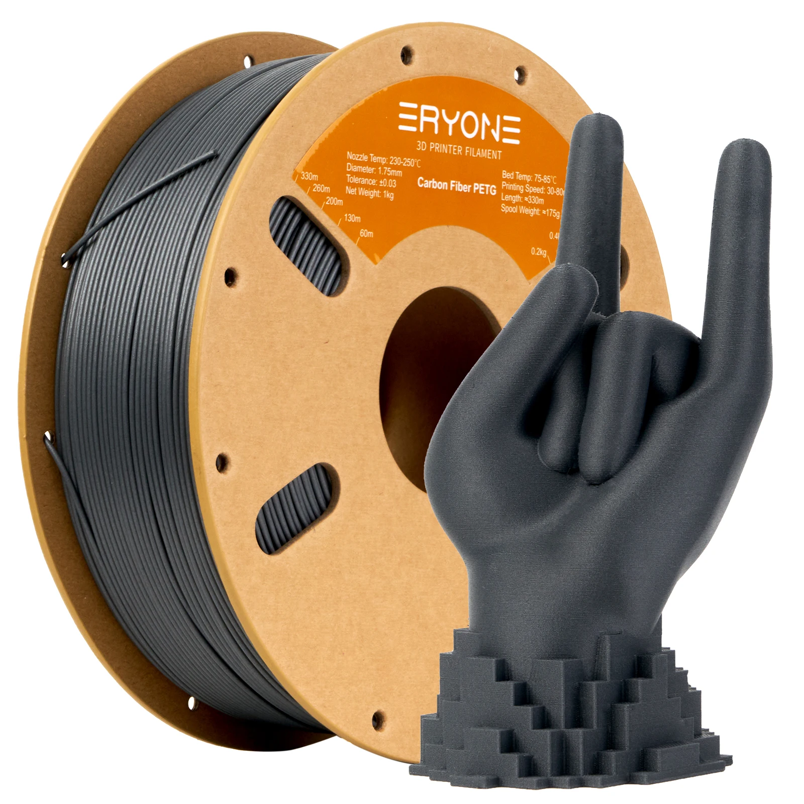 ERYONE Großer Ausverkauf 5KG PETG Carbon Fiber Premium Filament für 3D-Druck, Mehrfarbig Erhältlich, PETG-CF Filament, 1KG/Spule – Detail 12