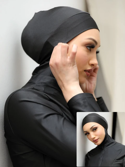 1 pièces Burkini Femme Hijab bain bain Hijab femmes été plage instantané Turban casquette