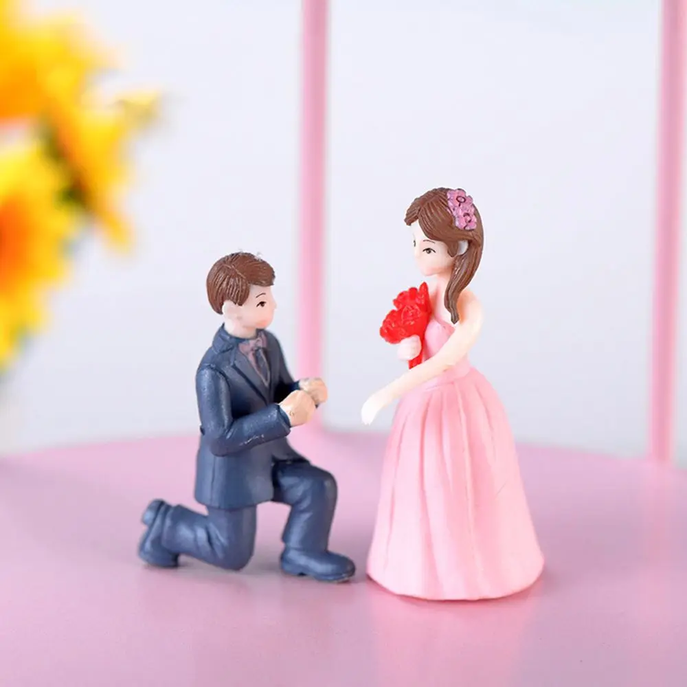 

PVC Craft Fairy Garden Bonsai Home Decoration Boy Couple Figurines Wedding Doll Marriage Lover Miniatures Ornaments