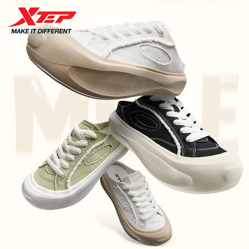 Xtep Women's Casual Shoes Summer Height-increasing Street Style Skateboarding Shoes 875218310017