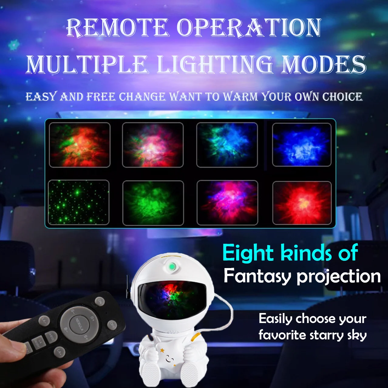 Astronaut Projector Galaxy Star LED Night Light Starry Sky Projector Lamp Bedroom Decor For Children Gifts