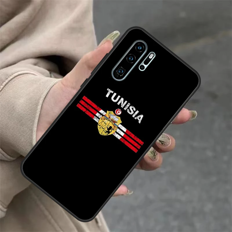 Tunisia Flag Map Design Phone Case