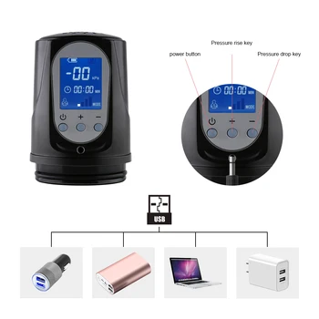 Penis Pump Vibrator Enlargerment Vacuum Pump Erection Electric USB Automatic Penis Enlargement Cock Extender For Men Sex Toys 5