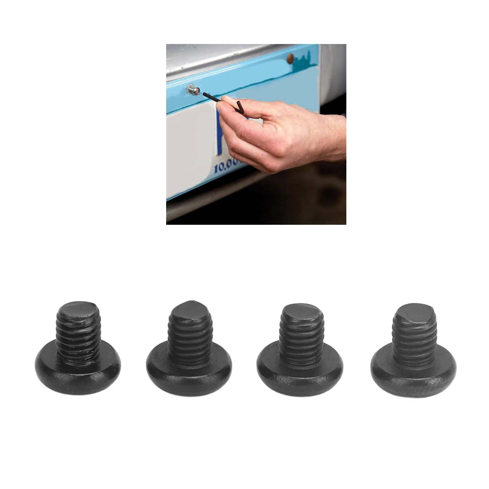 4 Pcs M5 0.8*6/8/10/12 License Plate Screws Stainless Steel Rustproof Car Tag Frame Fasteners For Tesla Model 3 Y car screws
