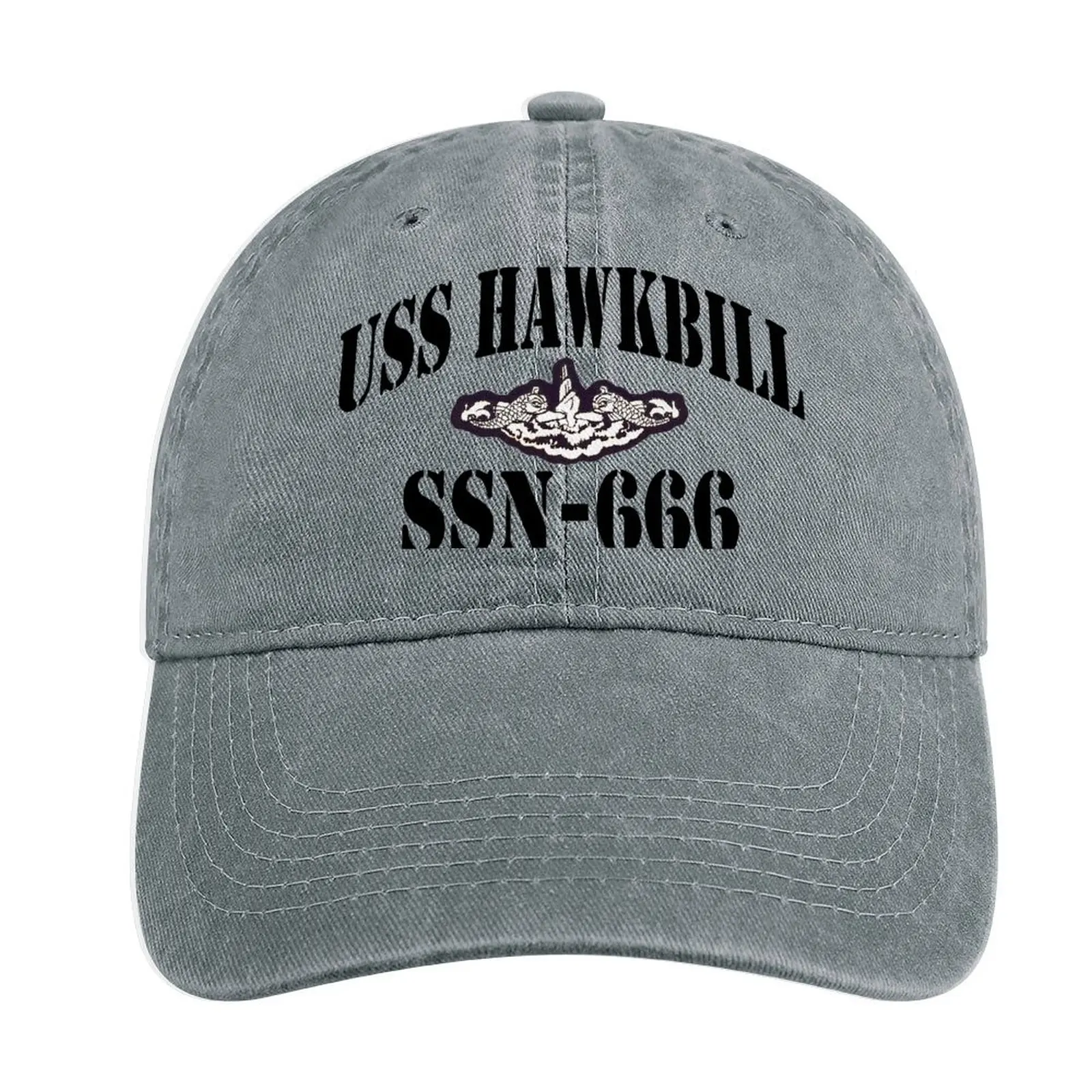 

USS HAWKBILL (SSN-666) SHIP'S STORE Cowboy Hat Vintage western hats Designer Hat Military Tactical Caps Hat For Women Men'S