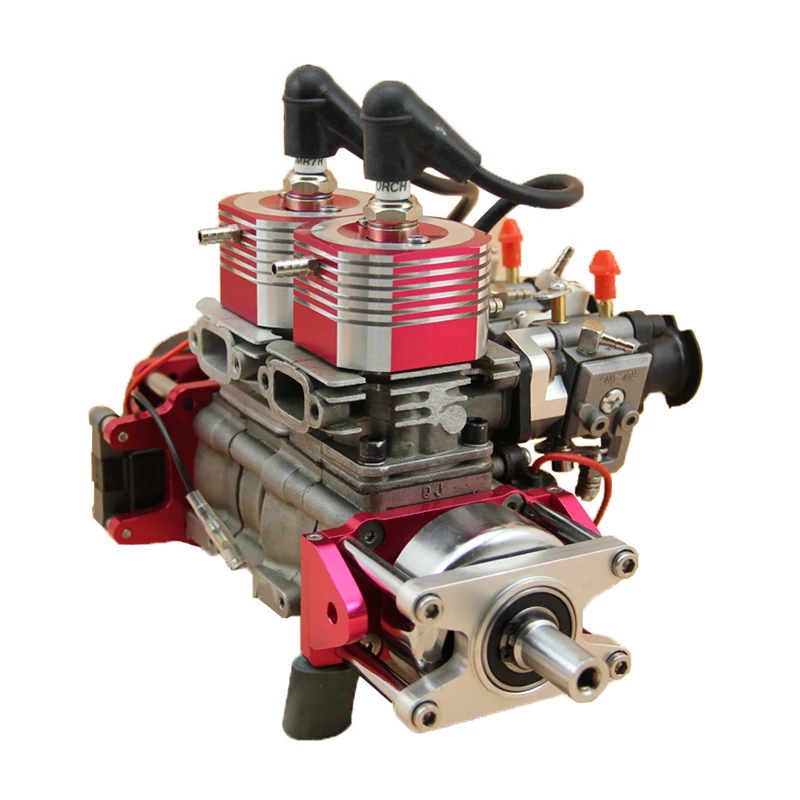 58CC ガソリンエンジンモデル 2E36CM 金属ツインシリンダーロータリー