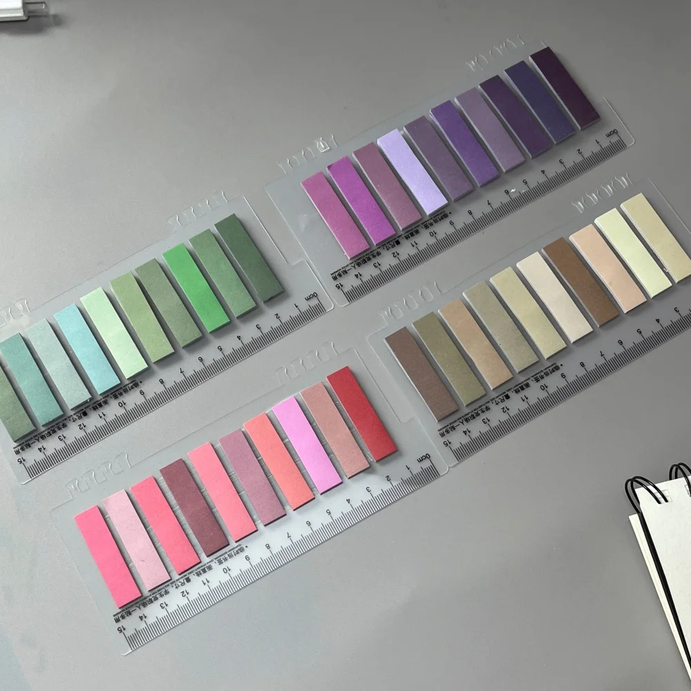 200 Sheets Morandi Ins Style Paper Sticky Notes High End Index Tabs Adhesive Memo Pads Sticky Note Pads Office School Stationery - 6