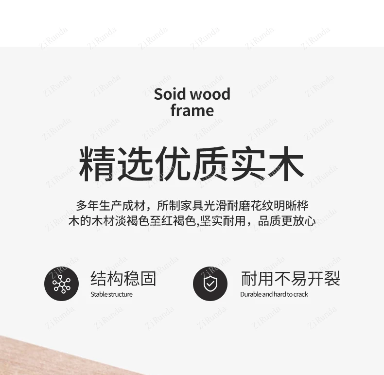 Description Picture 6 of item*Solid Wood Desk Bookshelf Combination Simple French Retro Student Computer Desk Bedroom Study Table Light Luxury