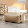 New Living Room Light Luxury Leather Tissue Box Napkin Holder Case Paper Box Container Hotel Storage Box Home Table Decoration 1