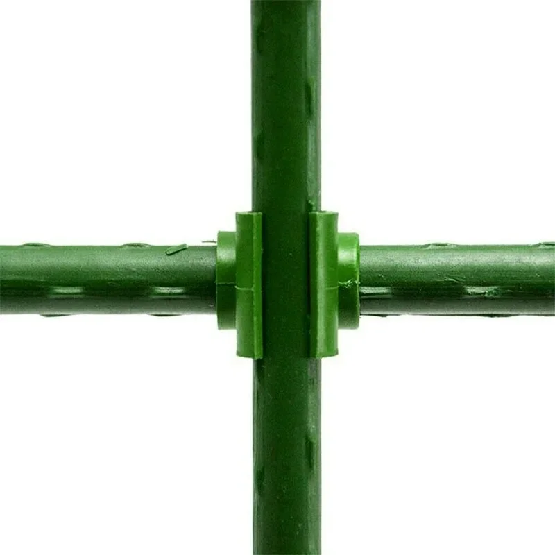 10/50Pcs Green Plant Trellis Connector Clip Stake Clips Vegetable Vine Cross Buckle For Fixed Garden Frame Rod Gardening Tool