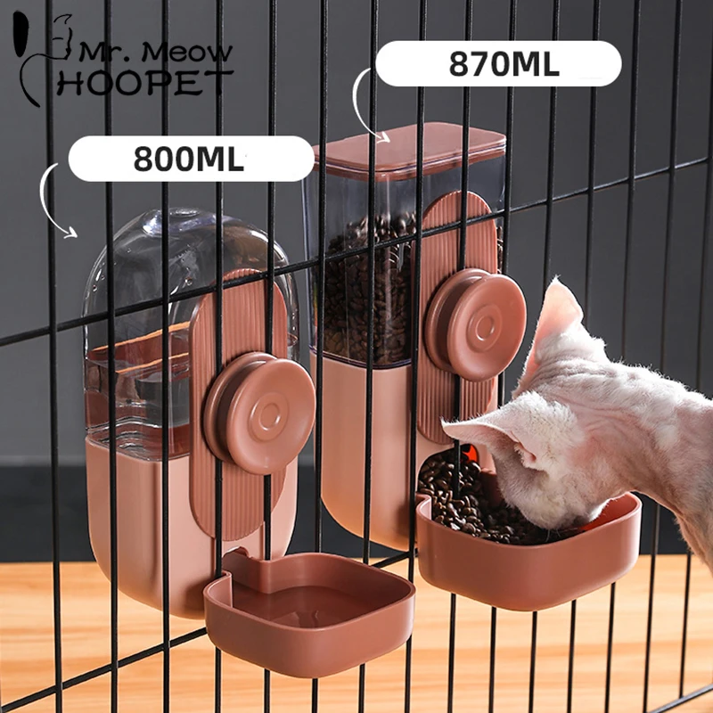

HoopetAutomatic Pet Bowls Cage Hanging Feeder Pet Water Bottle Food Container Dispenser Bowl For Puppy Cats Pet Feeding Product
