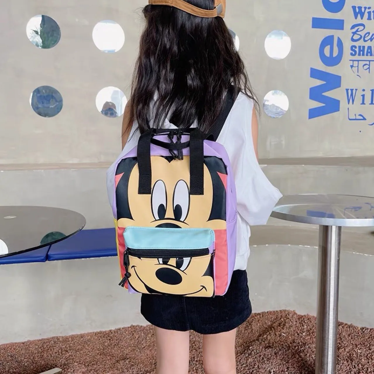 New Disney Mickey Anime Kids Backpack High Quality Large Capacity Kindergarten Backpacks Boys Girls School Bags Birthday Gift