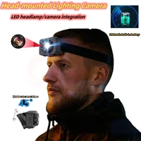 2MP Action Camera Head-mounted Lighting Camcorders 1000mah Built-in Battery Smart Sports Cam LED Headlamp 1080P Video Recorder 1
