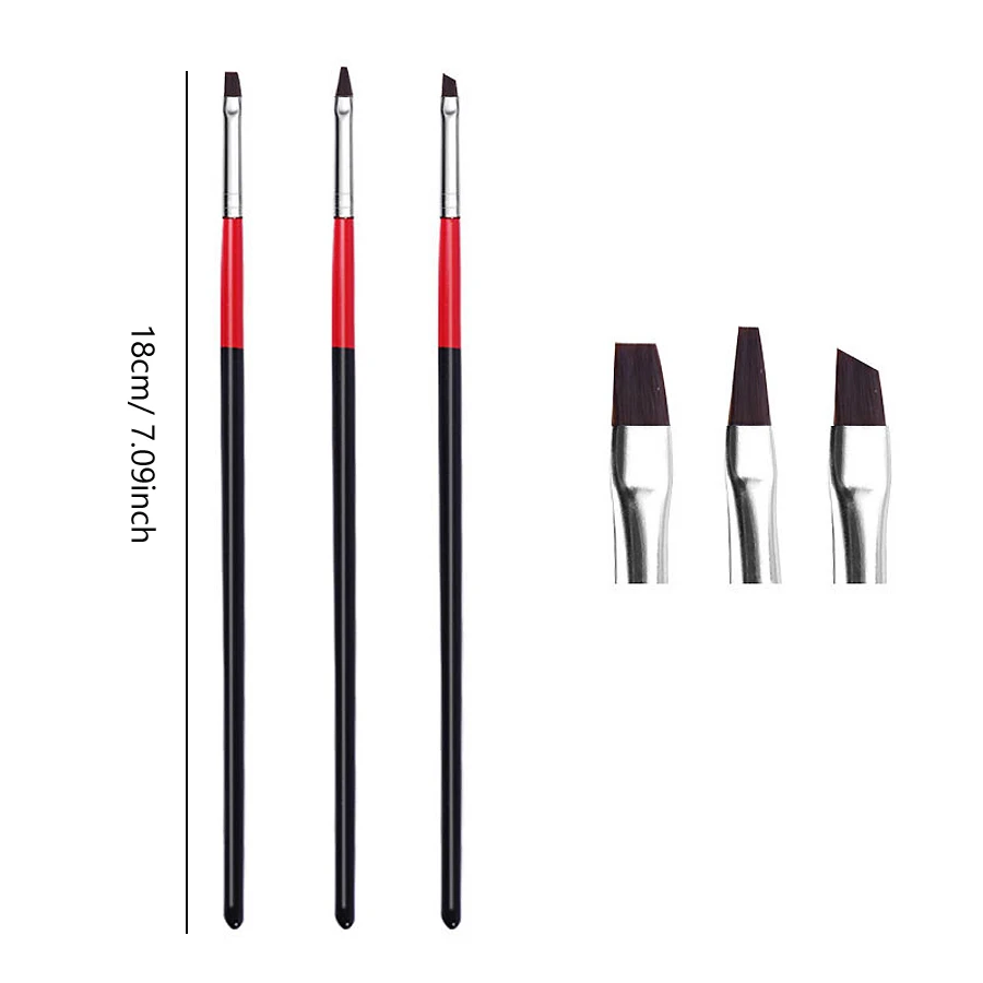 Nail Art Pinsel Set mit Holzgriff Nagel Pailletten Liner Stift Acryl UV Gel Polnisch Maniküre Malwerkzeuge – Detail 2