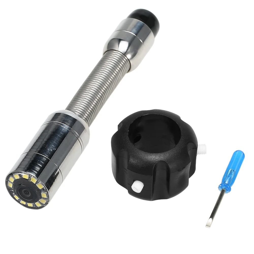23mm 파이프 하수구 검사 카메라 방수 배수 파이프 라인 검사 교체 카메라 (보호 헤드 커버 스크루 드라이버 포함)