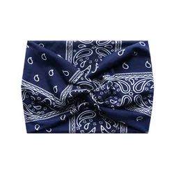 Stylish Extra - Large Twisted Headbands for Women - Fashionable Boho Workout & Yoga Hair Accessories (Navy Blue)