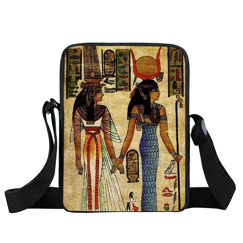 ASYG Ancient Egyptian Themed Sling Bag - Crossbody Chest Daypack, Polyester, 7.5x3.5x15.3 Inch