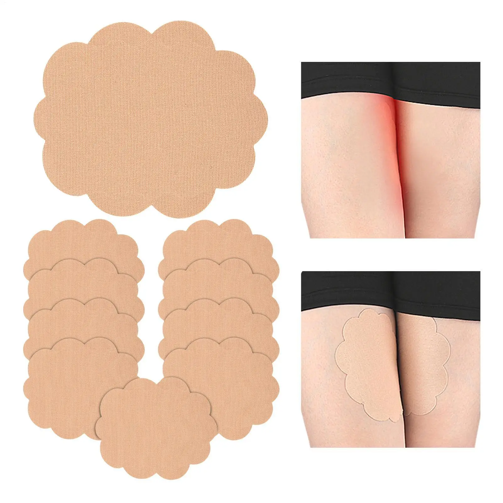 Anti Chafing Thigh Patches Breathable Anti Chafing Thighs 10 Pcs Friction Pad Wear Resistant Sticker for Fitness Hiking Cycling