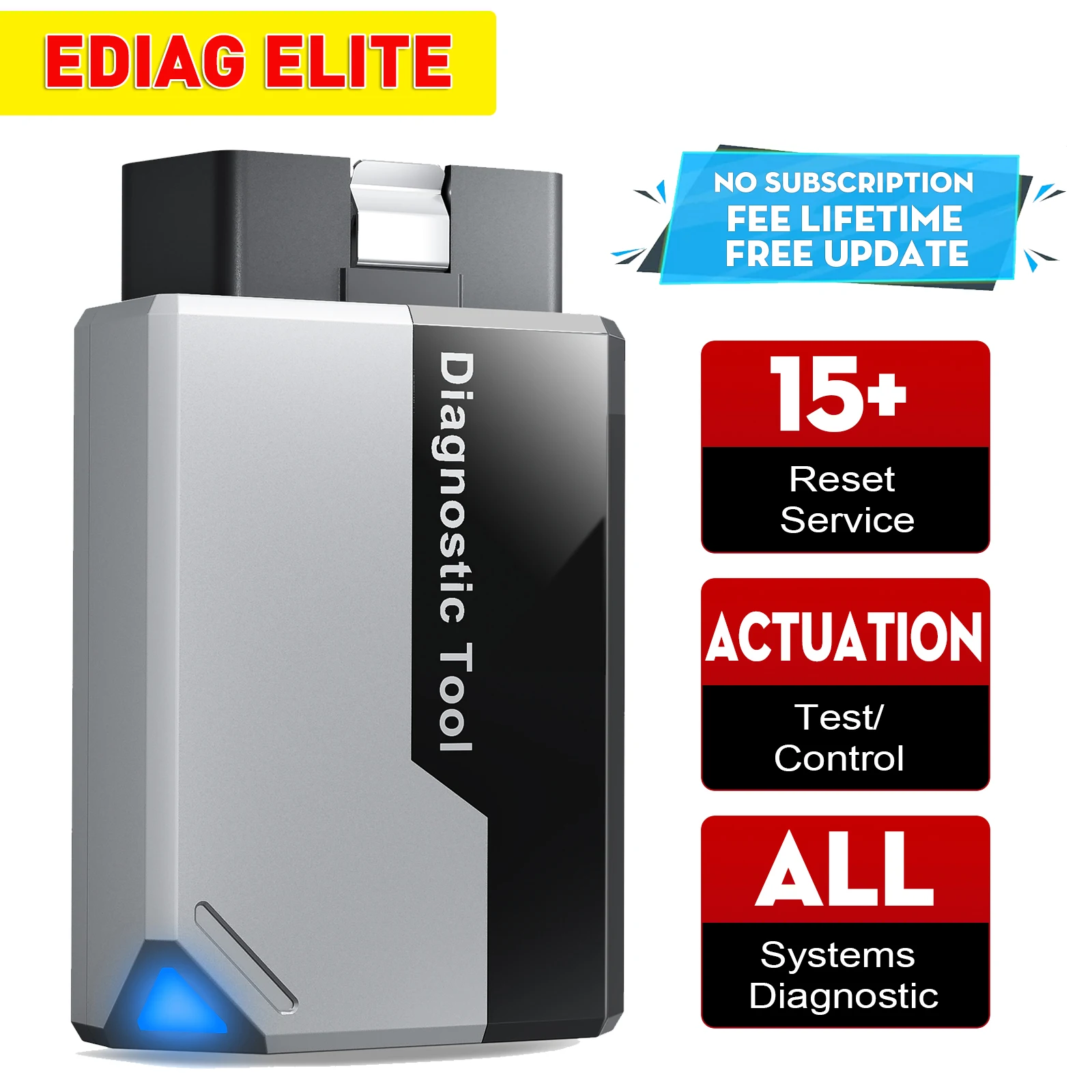KINGBOLEN EDIAG ELITE All System Car Diagnostic Tool Bidirectional Conrol 15 Service OBD2 Scanner Lifetime Free Update