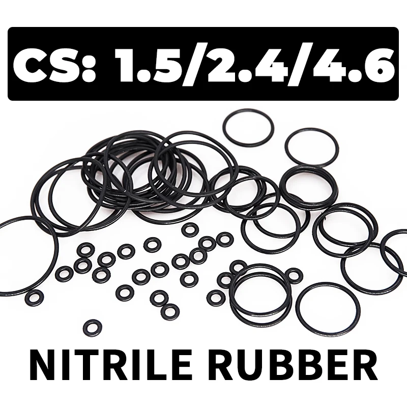 Rubber O Rings Sealing Gasket Rubber Washers Keycap O Rings Silicone O Rings CS 1.5/2.4/4.6mm O-ring Thickness Cross Section NBR Nitrile Rubber rubber o rings,sealing gasket,rubber washers,keycap o rings,silicone o rings
