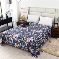 Drap plat en coton optique, impression de haute qualité, draps de lit divers, peut être personnalisé, 1 pièce 4