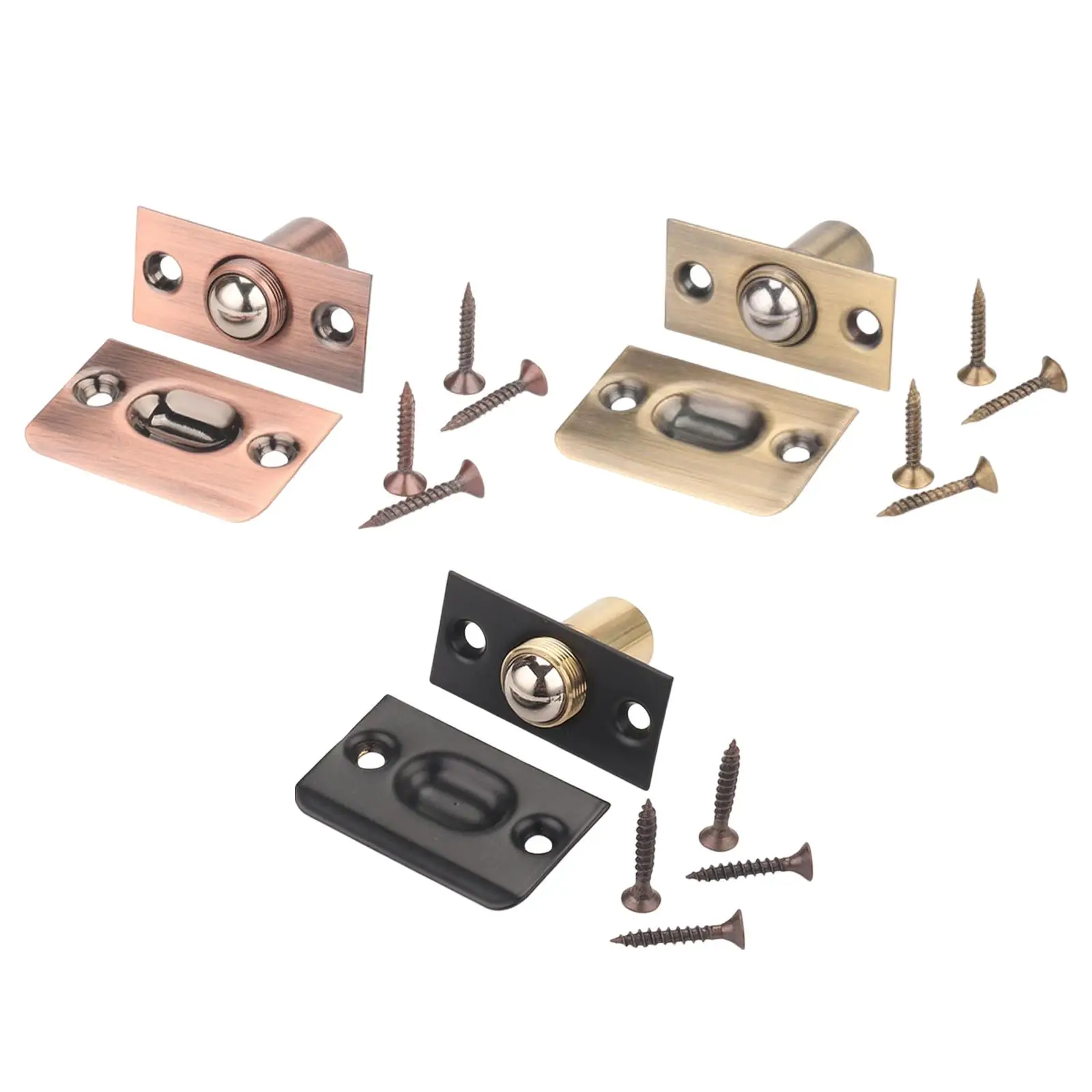Adjustable Ball Door Catches Beads Lock Roller Ball Catch Spring latches for Internal Closet Cupboard Bathroom