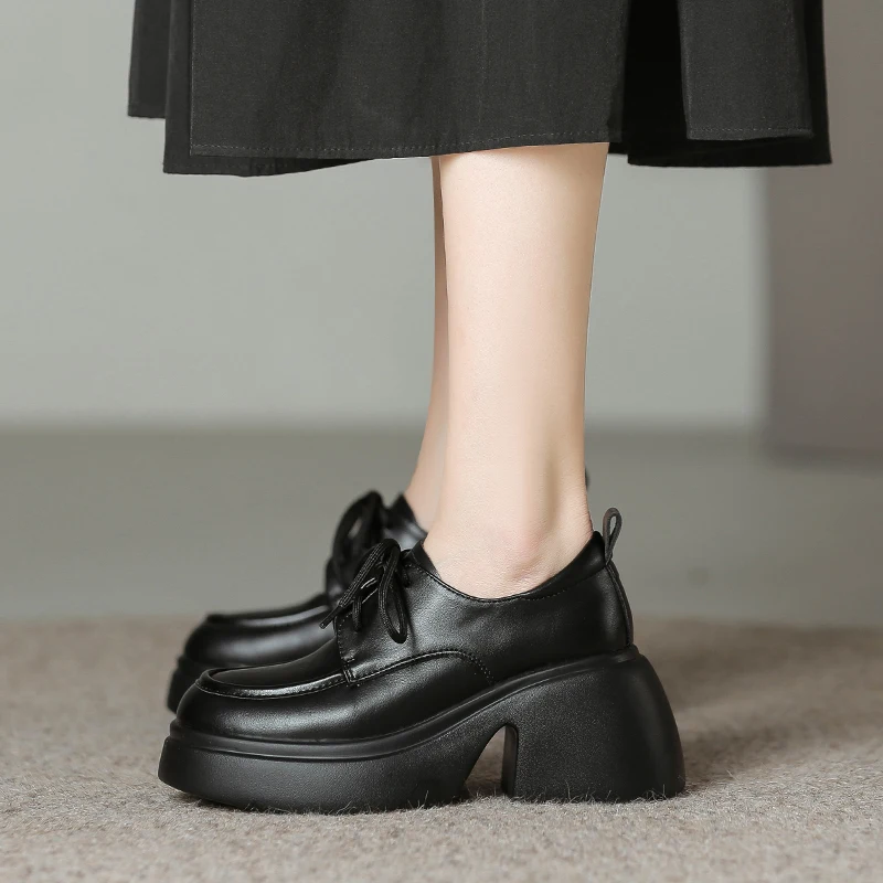 

Женские кожаные лоферы, Повседневная Мягкая пена с эффектом памяти, удобная женская обувь