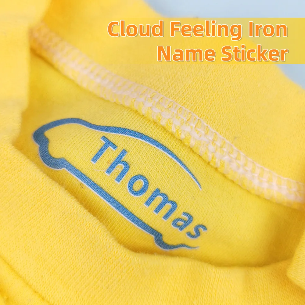 Custom Clothes Ironing Name Sticker Personalized Washable Stickers  Heat Transfer Labels on Fabric Clothing Babysuit Tags