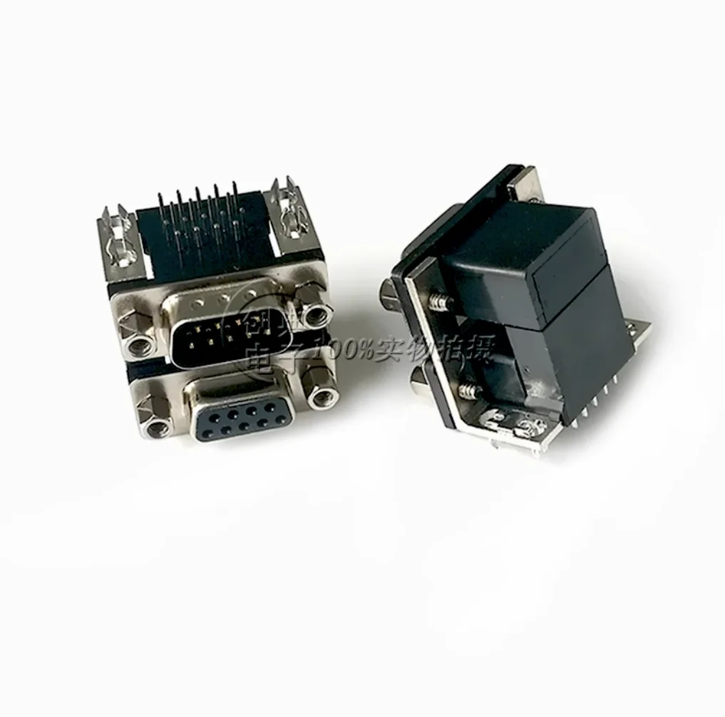 5 Pezzi Db9F + Db9M Impilati Dr9 Femmina E Dr9 Doppia Porta Dr9 Coppia Femmina Dr9 Maschio Twin Vga Doppio Strato D-Sub
