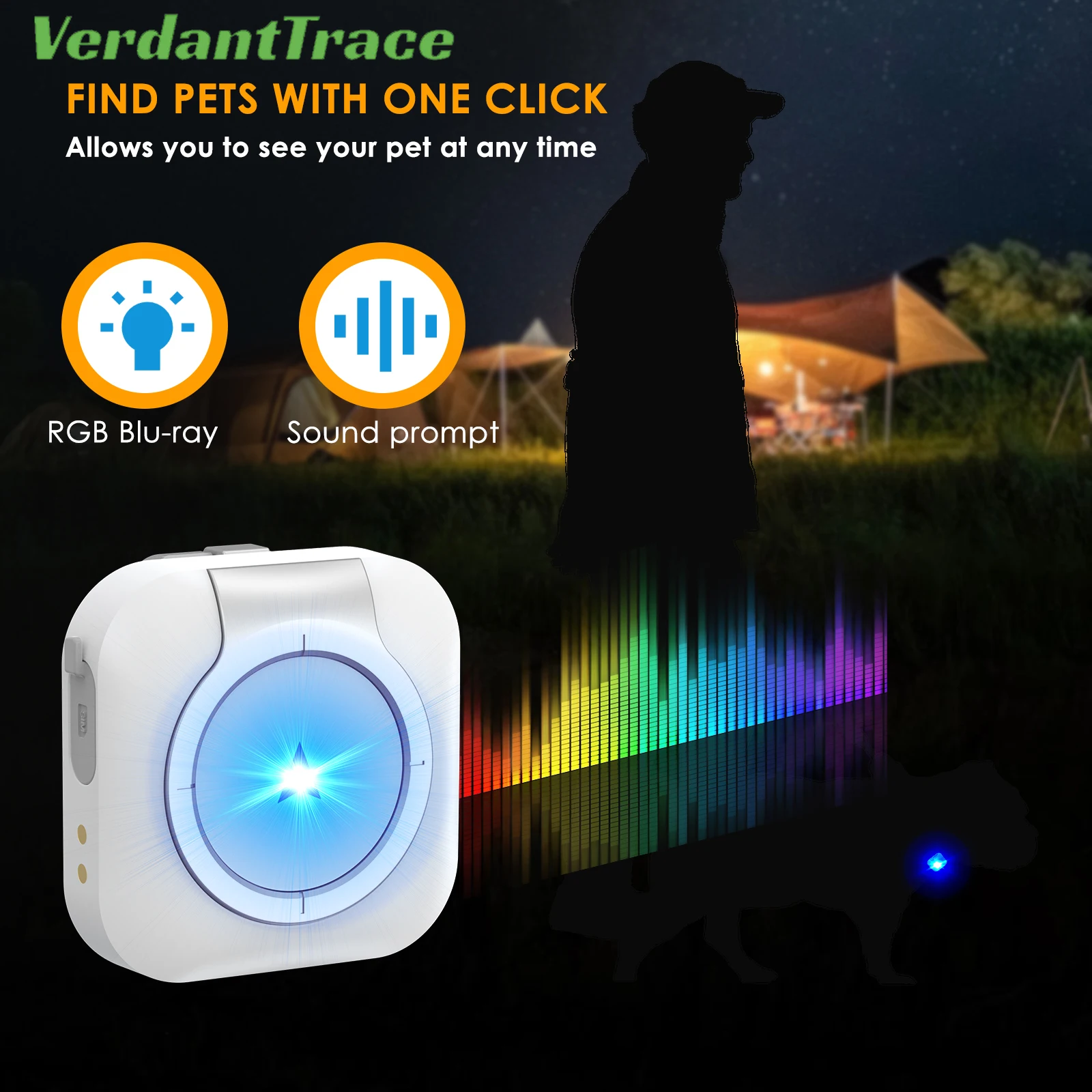 4G GPS Tracker Dog Cat IP67 Waterproof Pet Tracker Geo-fence Dog Collar Monitor Real Time GPS Sports Tracking Health Monitoring
