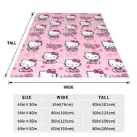 Fluffy Baby Blanket Hello Kitty Sofa Camp Nap Bedspread Cozy Flannel Blanket Bedroom Decor 4