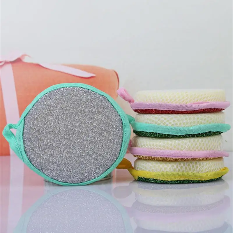 

Double Sided Sponge Cleaning Cloth Dishwashing Cloth Brush Household Pots Dishwashing Sponges Reusable Kitchen Cleaning Tools
