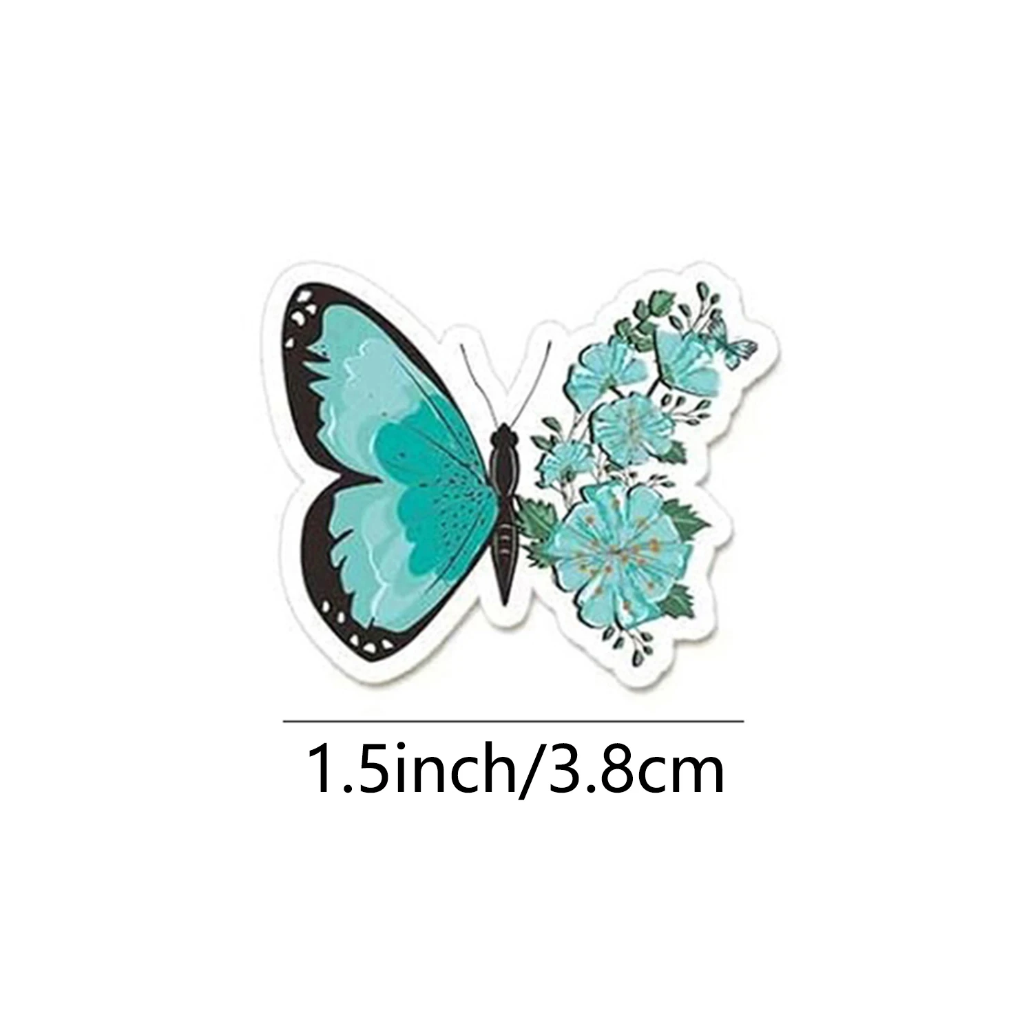 100-500pcs 아름다운 나비 감사합니다 스티커 선물 상자 포장 장식 접착 라벨 편지지 스티커