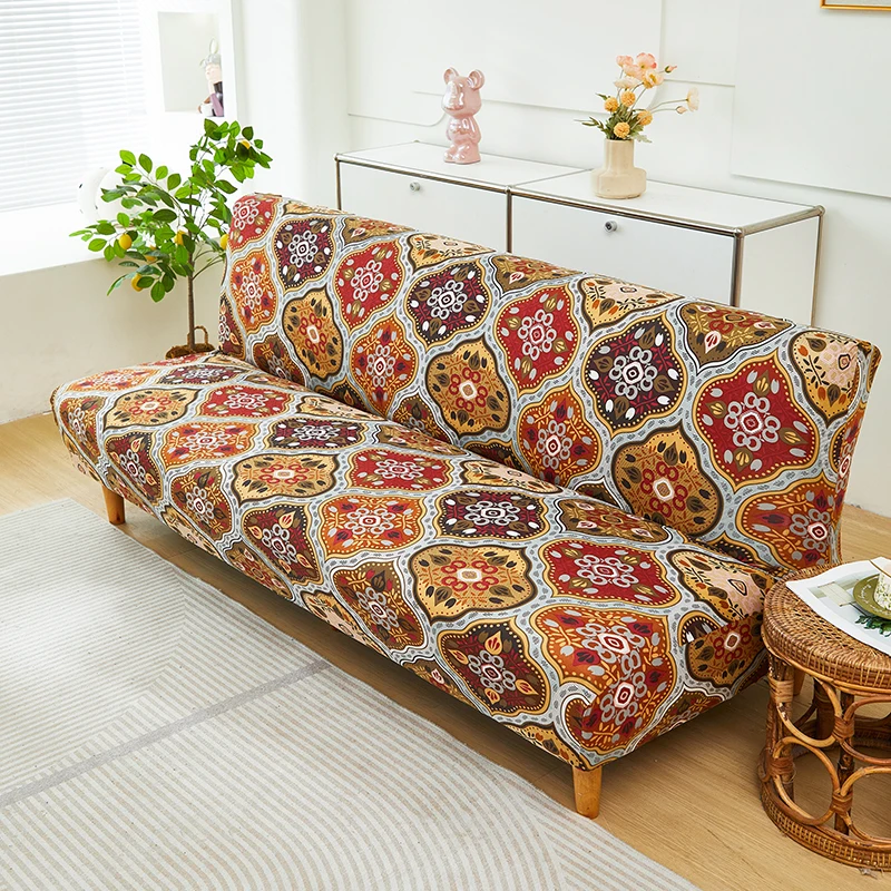 2024 new futon sofa covers spandex sofa bed slipcover for living room sofa towel single slipcovers double seat fully wrapped 6