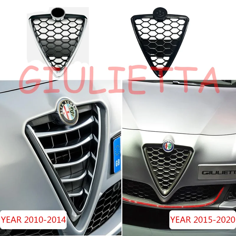 CANTONDZ Kühlergrill Für Alfa Romeo Giulietta 2010-2016 - Frontgitter Schwarz ABS Kompatibel Mit 156112051