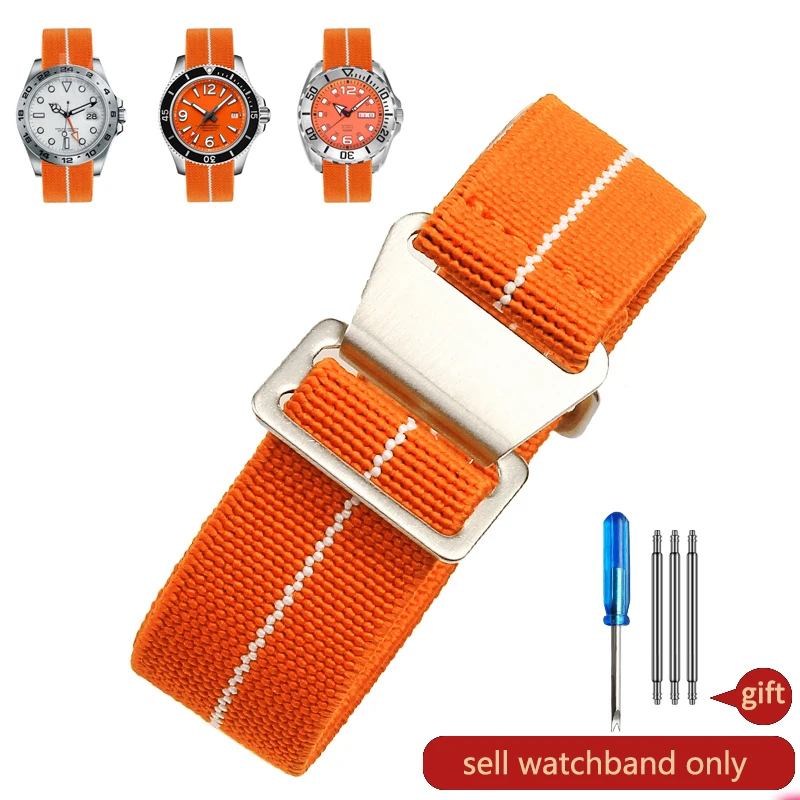 Durable Elastic Nylon Watch Strap - French Parachute Style