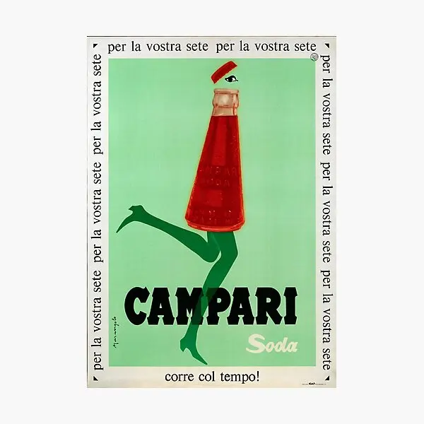 Campari Print Poster Sitcker Per La Casa Kid Wall Water Bottles Window Living Room Decor Room Print Bumper Decorations Cute Funny